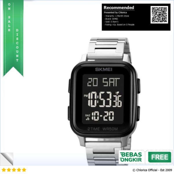 Promo SKMEI Jam Tangan Digital Pria - 1859 - Silver SKMEI Limited