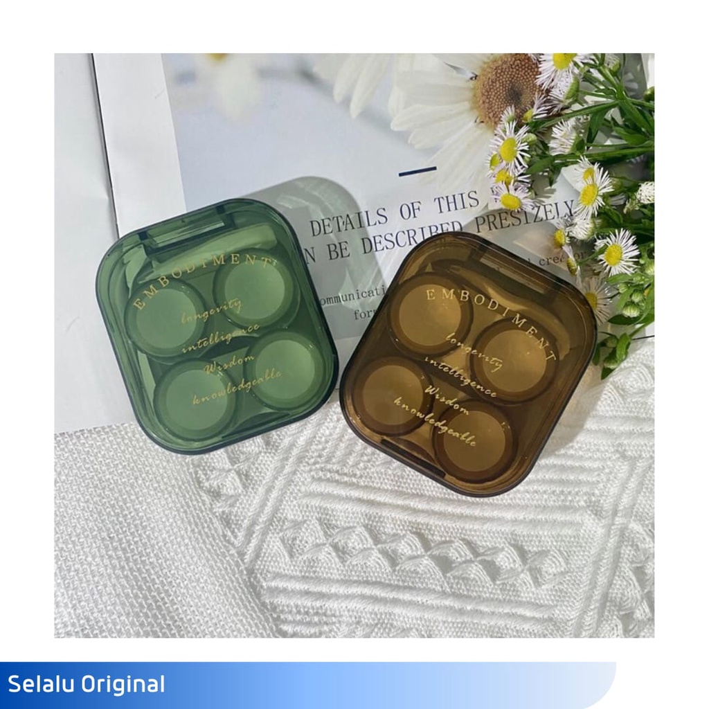 Tempat Case Softlens Square Marble