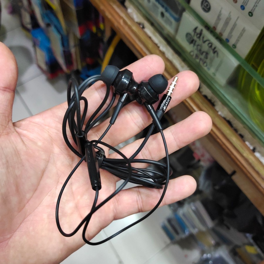 headset handsfree audio music army sb+mic jack 3.5mm mantul murah meriah