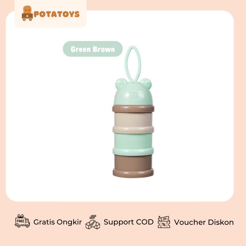 [ Potatoys ] Milk Dispenser / Container Susu / Tempat Susu Bubuk 3 Layer Dispenser