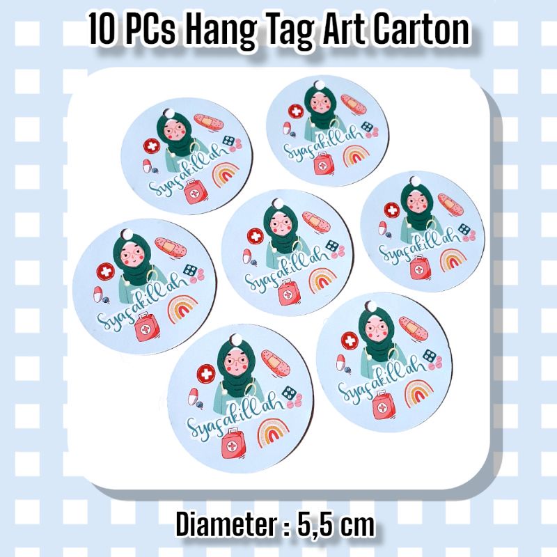 

(10 PCs) Hang Tag Lekas Sembuh Syafakillah GWS Get Well Soon