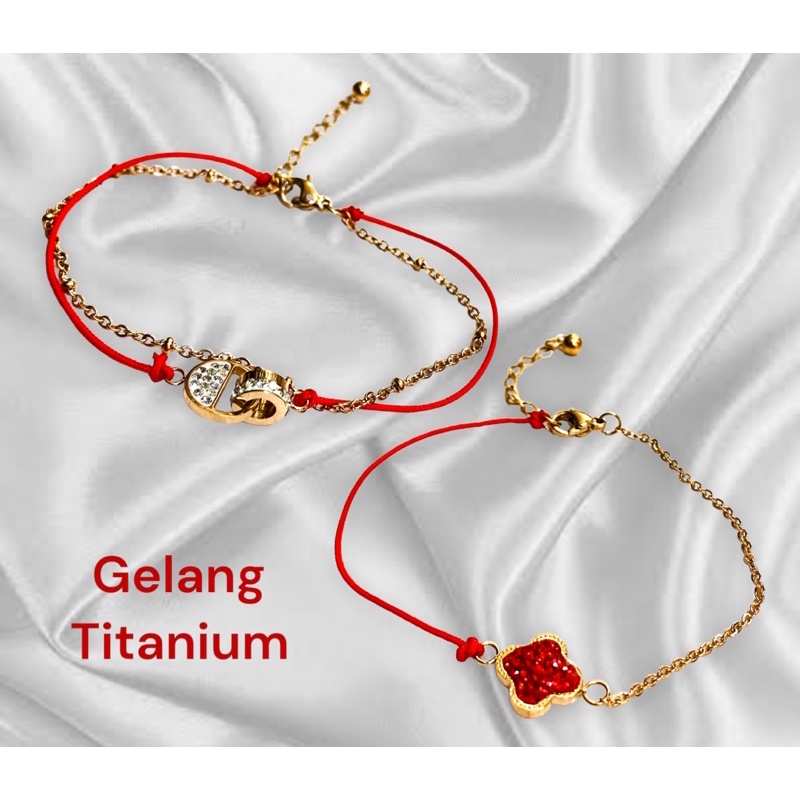 Gelang tali titanium //gelang wanita //gelang titanium //perhisan//gelang