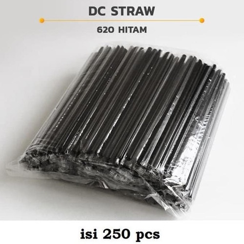 SEDOTAN 6MM 20CM HITAM BUNGKUS PLASTIK STERIL SEDOTAN BUBLE KECIL JUS Sedotan 623 Sedotan 620