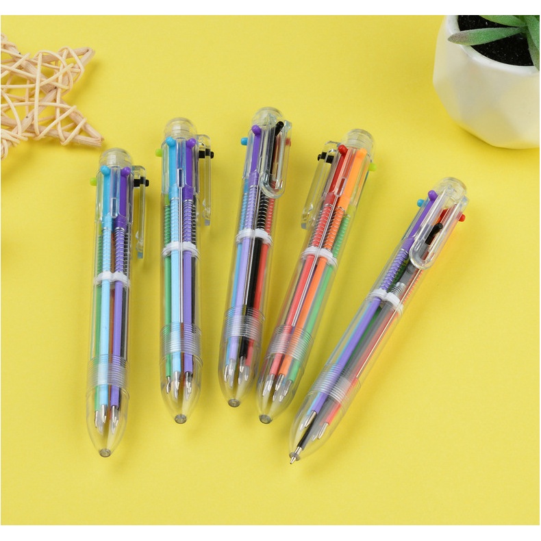 PO88 PENA PULPEN BALLPOINT MULTI WARNA 6 IN 1