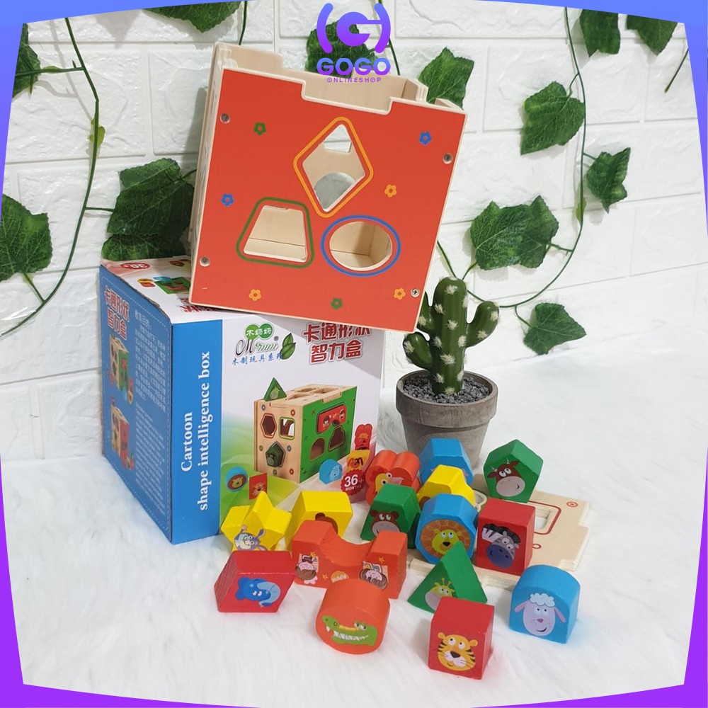 GOGO-M65 Mainan Edukasi Anak Puzzle Kayu Intelligence / Wisdom Box Busy Box Multifungsi Wooden Toys