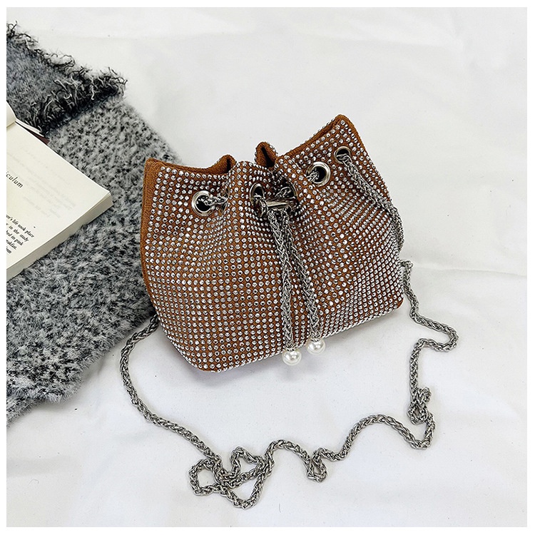 TASHAPPY CR7867 Tas SELEMPANG Wanita Bucket Manik Serut Fashion Tali Rantai import model korea supplier tas import