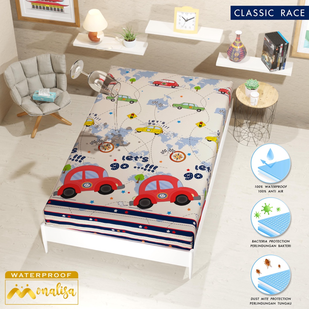 Monalisa Waterproof Sprei Uk 100/120 - Classic Race