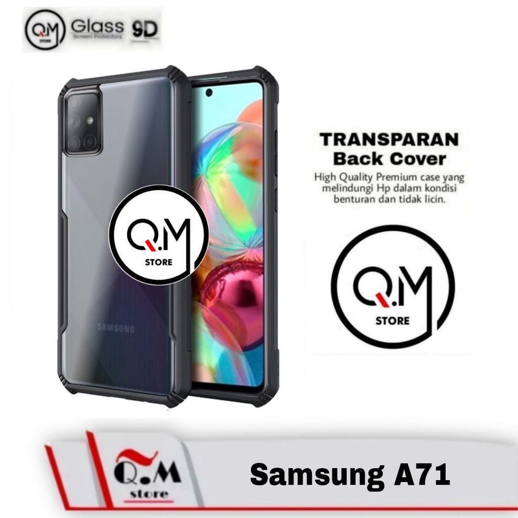 Case Samsung A71 Shockproof Transparent Armor Casing Pelindung Back Cover