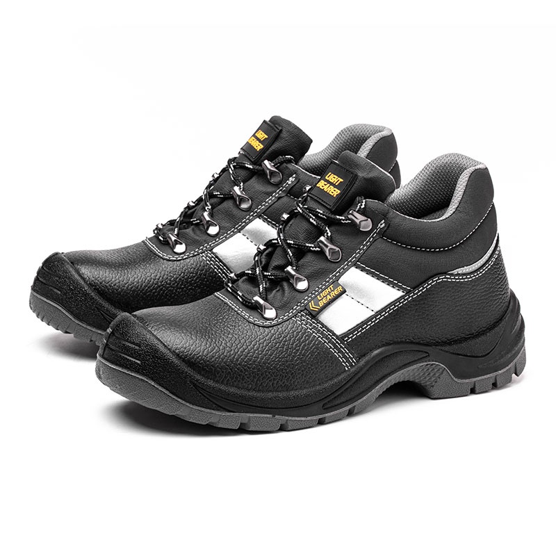 Sepatu Safety Shoes Pria Kulit Sapi Ujung Besi Middle Cut - Light Bearer