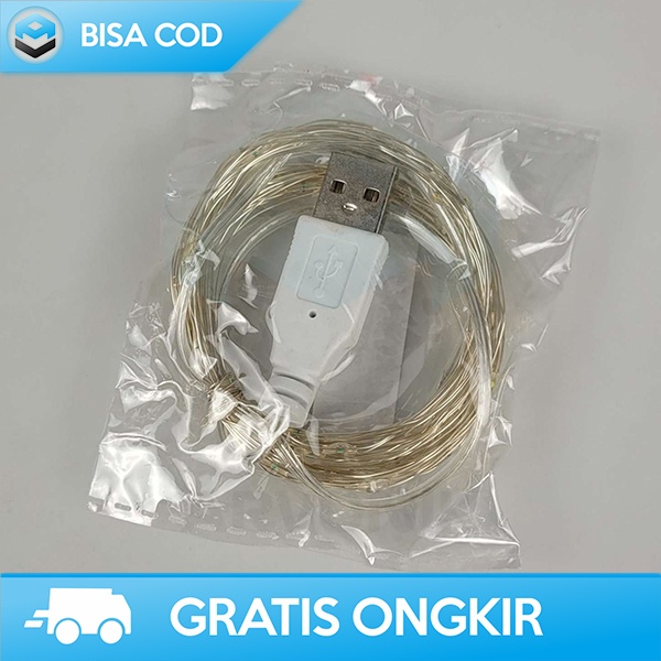 LAMPU DEKORASI GANTUNG LAMPU HIAS EPISTAR 50 LED 5 METER TAHAN AIR 2W