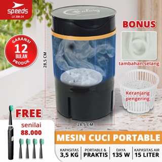 SPEEDS Mesin Cuci Mini Portabel Washing Machine Mesin Cuci Pengering Mesin Cuci Trevelling Hemat Energi 206-24