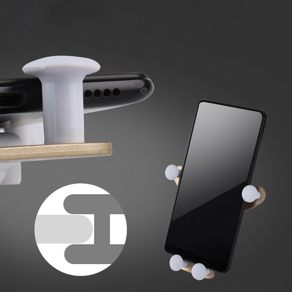 Bracket Gravitasi Dudukan Handphone universal Bentuk panda Lucu Warna Hitam Untuk Kisi Ac Mobil