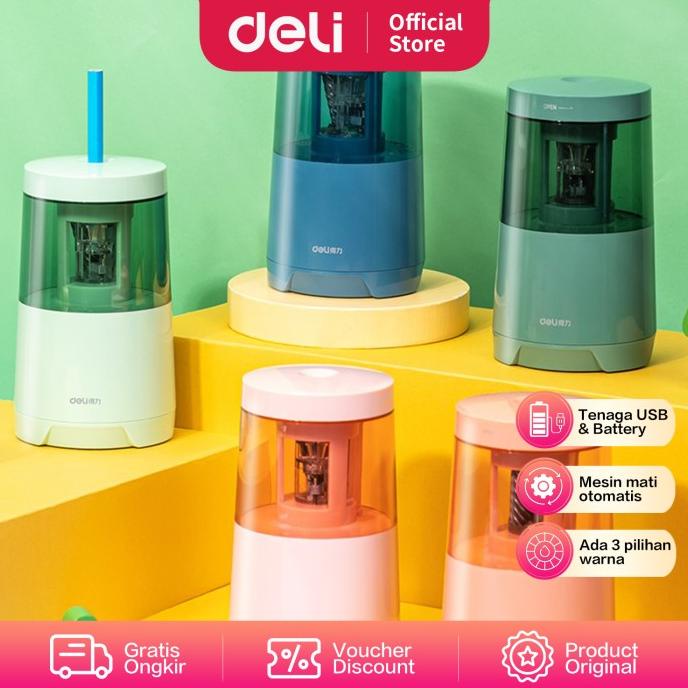 

TERMURAH Deli Electric Pencil Sharpener/Rautan Pensil Otomatis Pisau Baja 71204 /ALAT TULIS AESTHETIC/ALAT TULIS SEKOLAH/ALAT TULIS SET/ALAT TULIS LENGKAP/ALAT TULIS ANAK/ALAT TULIS LUCU
