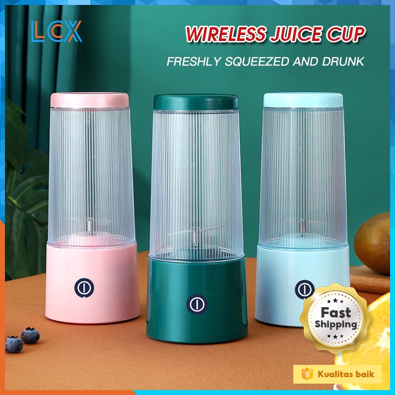 LCX Blender Juicer Portable - Blender untuk Travelling - /4 Mata Pisau Juicer Blender Portable Botol Langsung Minum VS-1856