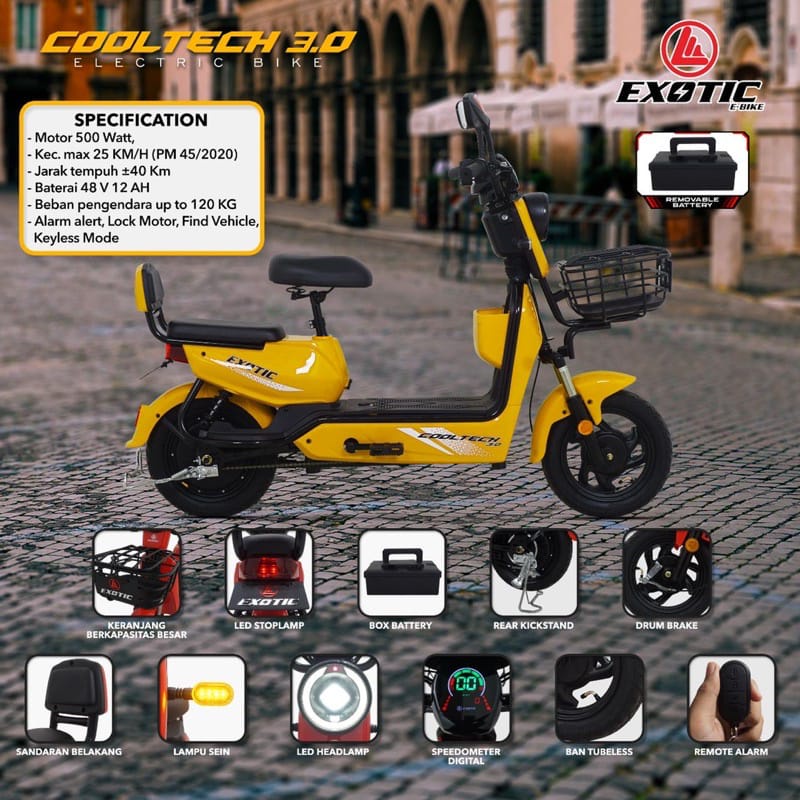 Sepeda Listrik Exotic Cooltech 3.0 Selis Cool Tech