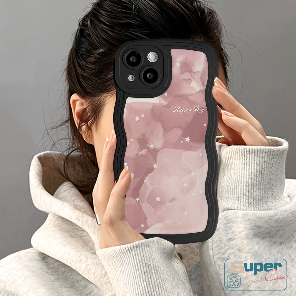 Soft Case Desain Cat Air Gelombang Untuk VIVO Y15s Y16 Y35 Y20 Y12 Y02s Y11 Y21 Y12i Y21s V25 V25E Y93 Y12s Y33s Y22 Y15 Y21 Y15A Y21s Y20 Y21s Y30 Y75 Y22 Y30 Y22s
