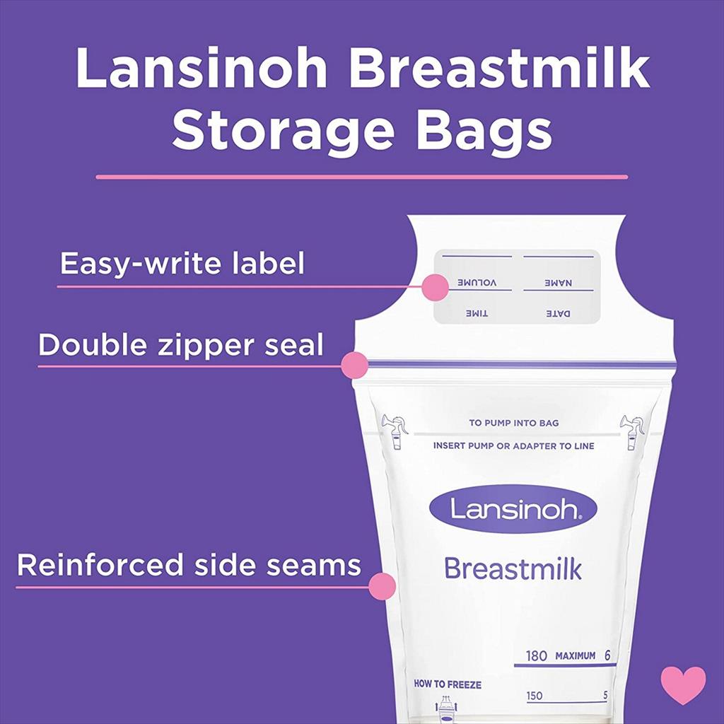 LANSINOH Storage Bags 6 oz Breastmilk pack of 50 Kantong ASI