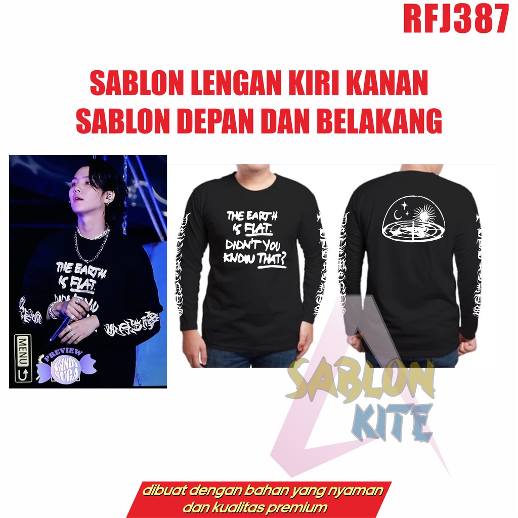MURAH!!! KAOS SUGA YET TO COME EARTH IS FLAT RFJ387 UP TO 3XL
