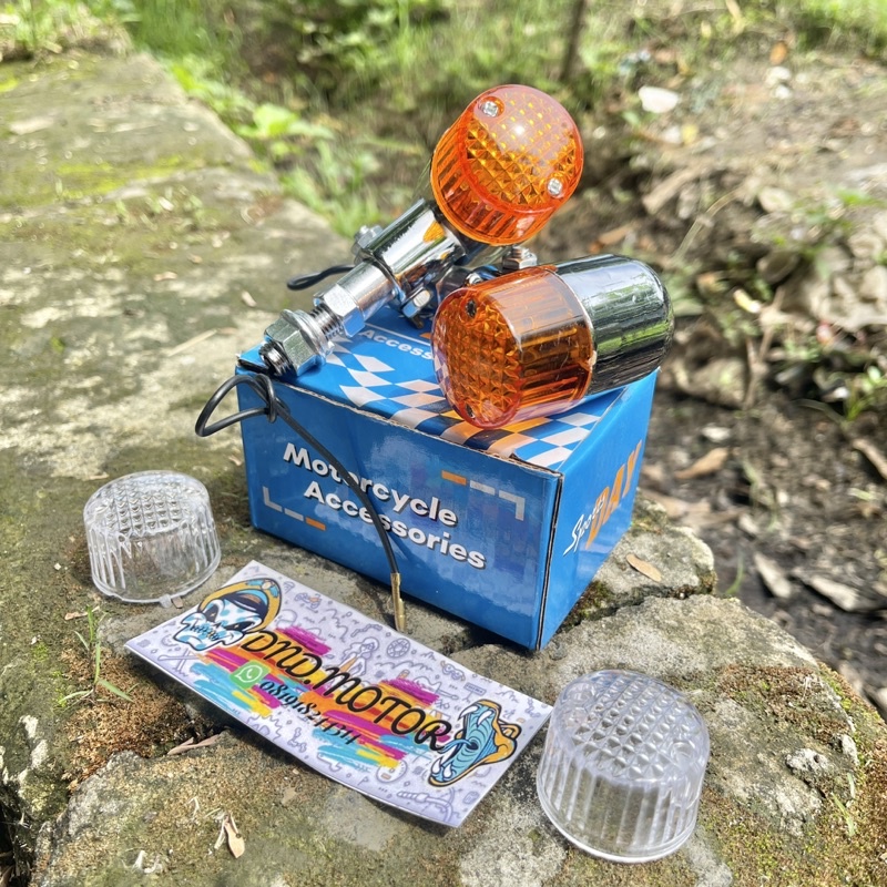 A001 Sein Palu Kotak Bulat SPORTS DAY besi lampu reteng sen riting reting cb murah