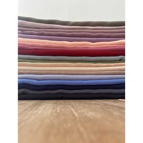 HIJAB POLYCOTTON PREMIUM / BELLA SQUARE / SEGI EMPAT POLOS JAHIT TEPI