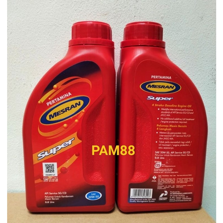 Oli Mesran super 800 ml 20 W - 50 sae