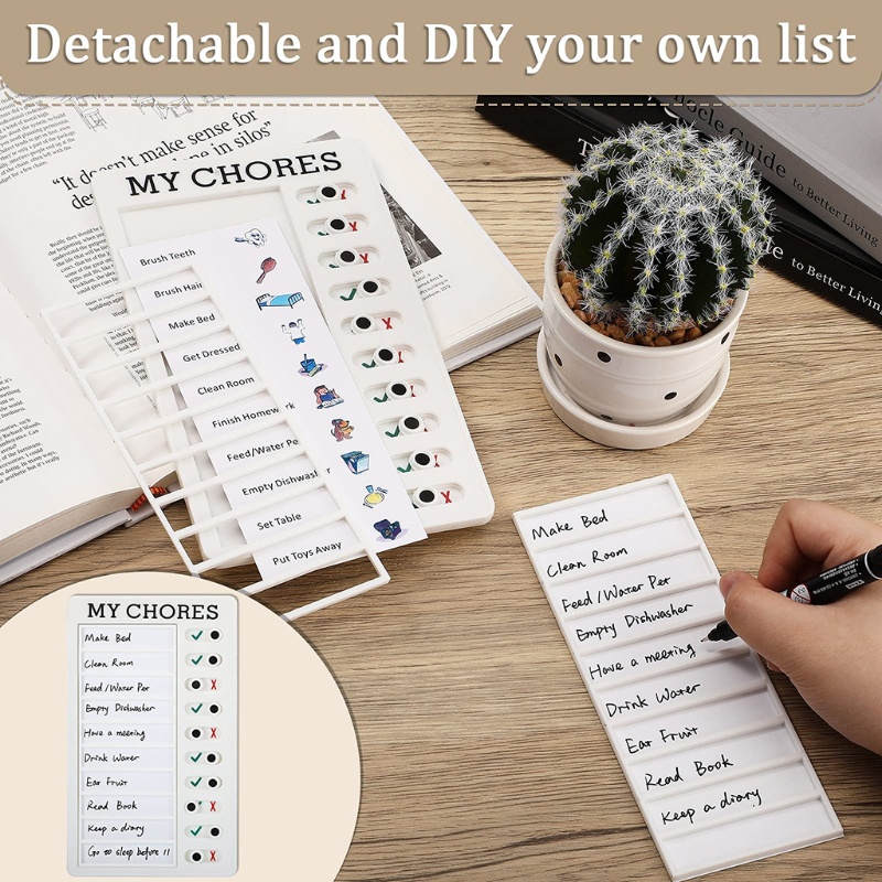 My Chores Checklist Daily Planner Papan Talenan Bahan Plastik Multifungsi Untuk Dekorasi Dinding untuk Kid Self-discipline