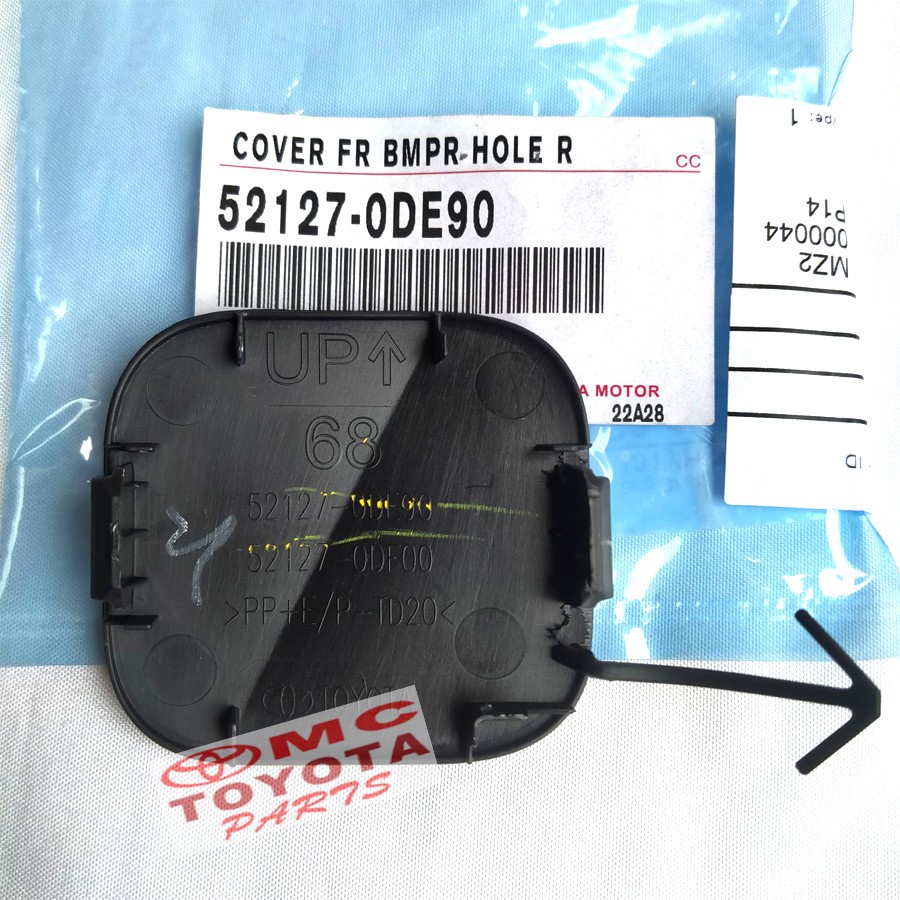 Tutup Cover Derek Towing Bemper Depan Sienta Facelift 52127-0DE90