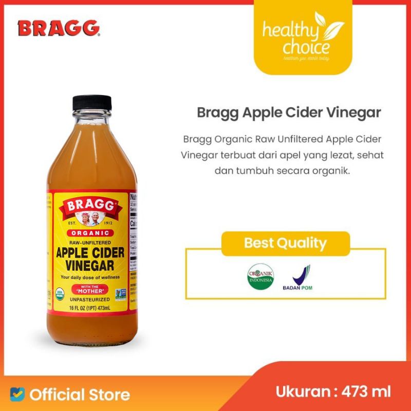 Bragg Organic Raw Unfiltered Apple Cider Vinegar 473 Ml