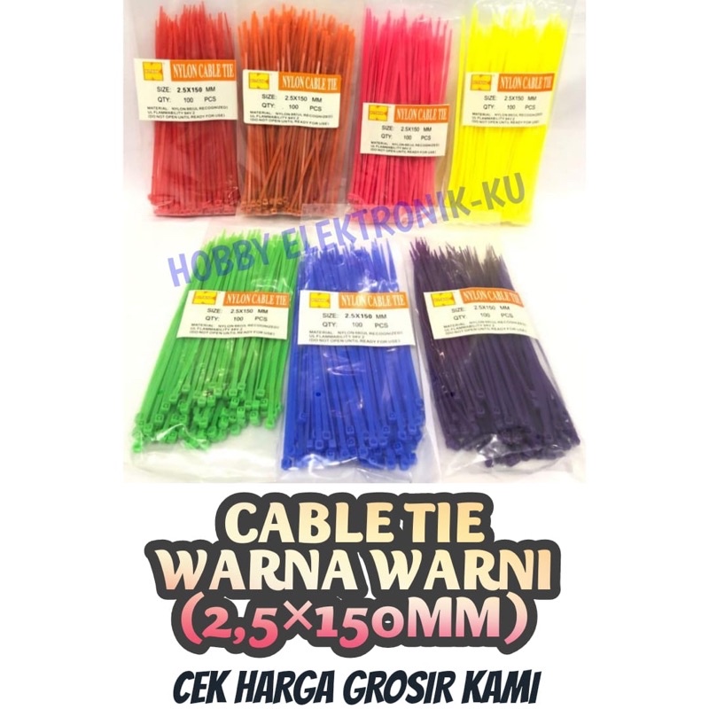 CABLE TIES WARNA WARNI 2,5x150MM (300PCS)