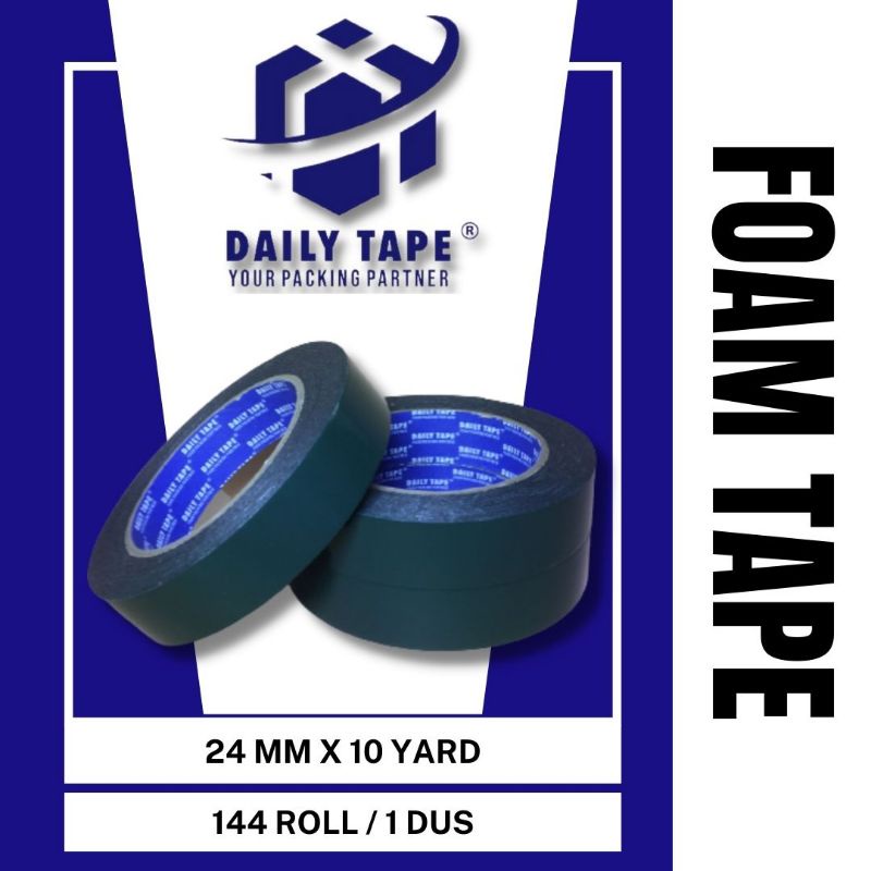 

lakban hitam foam tape tidak mudah putus 24mm x 10yard