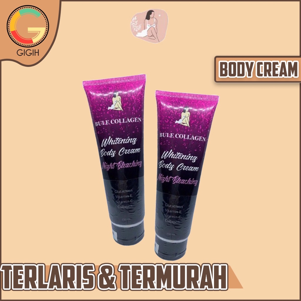 BULE COLLAGEN BLEACHING NIGHT BLEACHING WHITENING BODY CREAM NIGHT BPOM