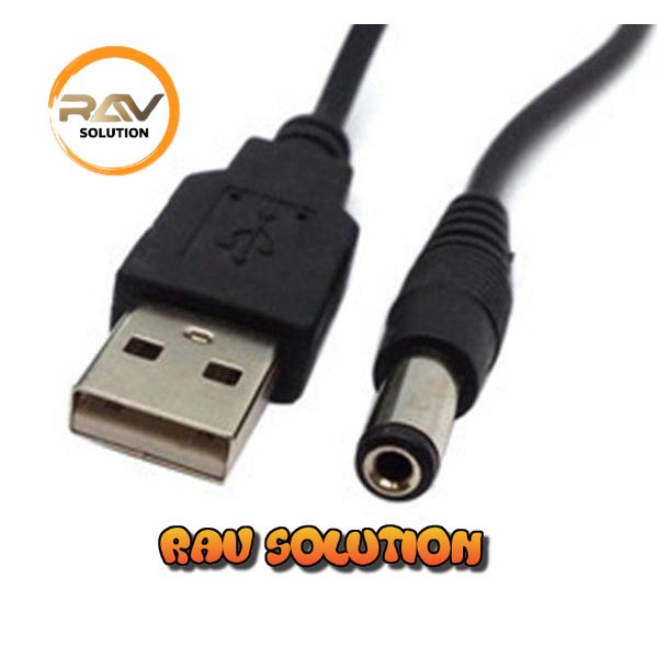 SKU-1049 KABEL USB 5V TO DC 5.5MM X 2.1MM / 5.5MMX2.1MM / KABEL POWER