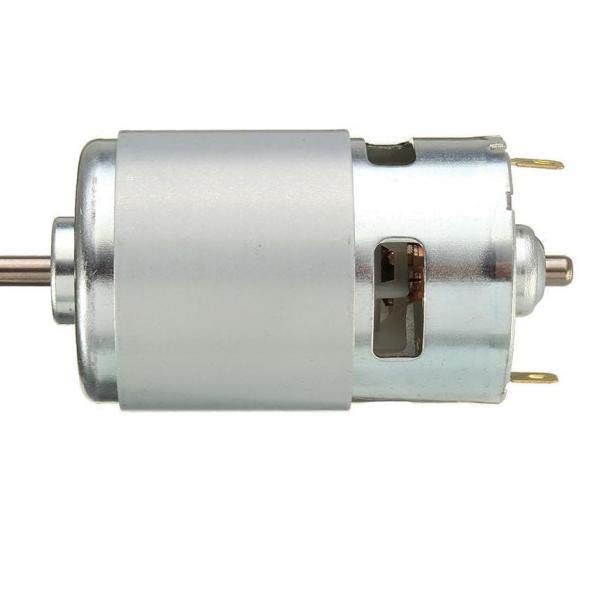 PAKET Dinamo 775 DC Torque Magnet Motor dan Bracket - ROUND SHAFT