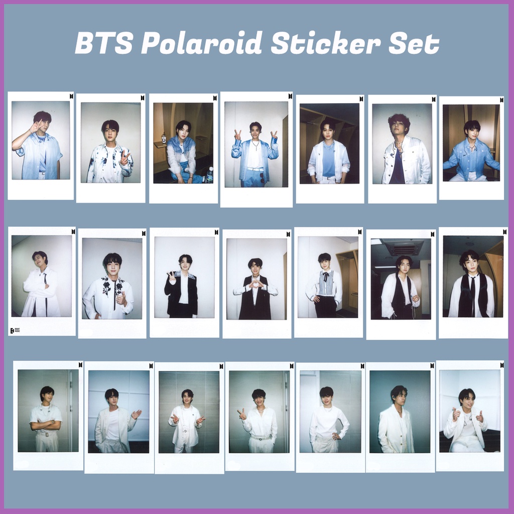 BTS Sticker Polaroid Era Proof  7pcs 21pcs Foto Asli KPOP Real Person Cute Cool Aesthetic Estetik Wa