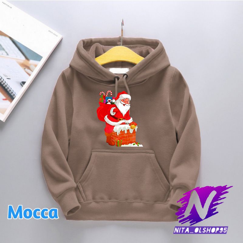 hoodie anak santa sweater anak natal tahun baru