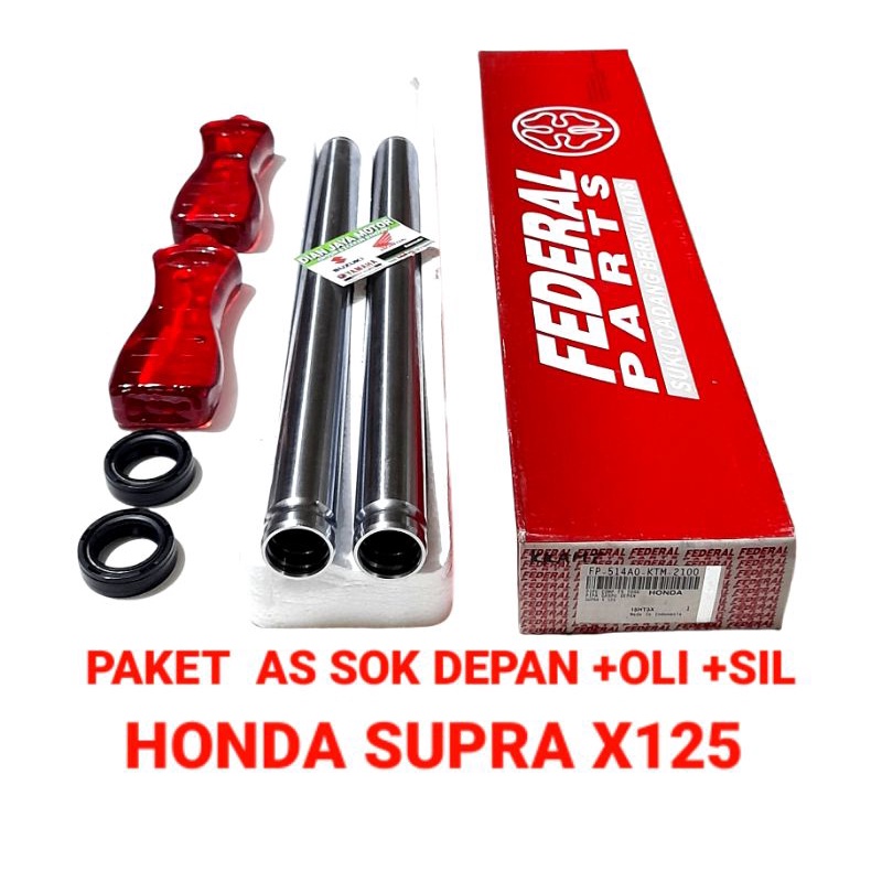 (Federal parts) Paket as sok depan KTM as sok+sil+oli Honda Supra x125 Supra fit new Karisma origina