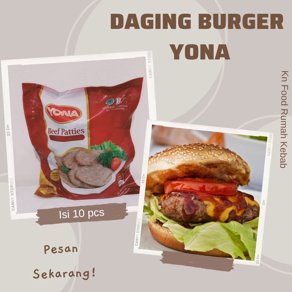 

Yona Patties-Daging Burger Yona - Burger Beef