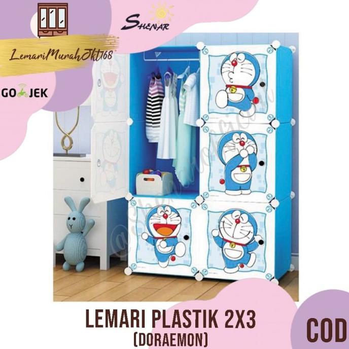 

LEMARI PAKAIAN PLASTIK 2X3 LEMARI ANAK KARAKTER-DORAEMON,SHENAR stock ready