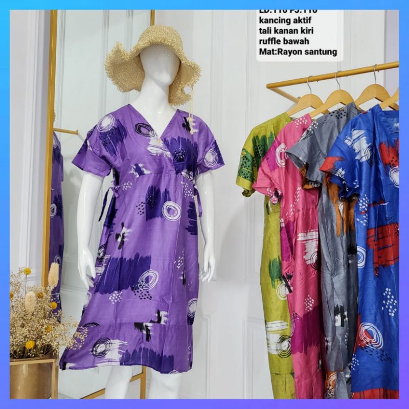 Daster Kimono bahan rayon santung
