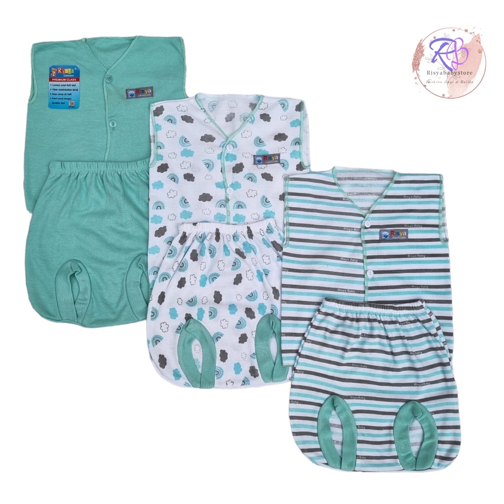 6 pcs / 3stel baju bayi lengan kutung variasi lengkap SNI / 3 pcs baju lekbong /3 stel baju celana panjang bayi newborn