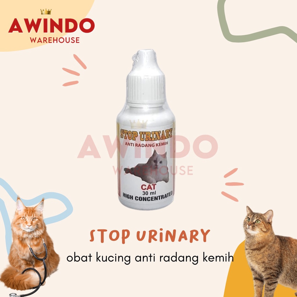 STOP URINARY - Obat Kucing Anti Radang Kemih Infeksi Susah Kencing 30ml Original