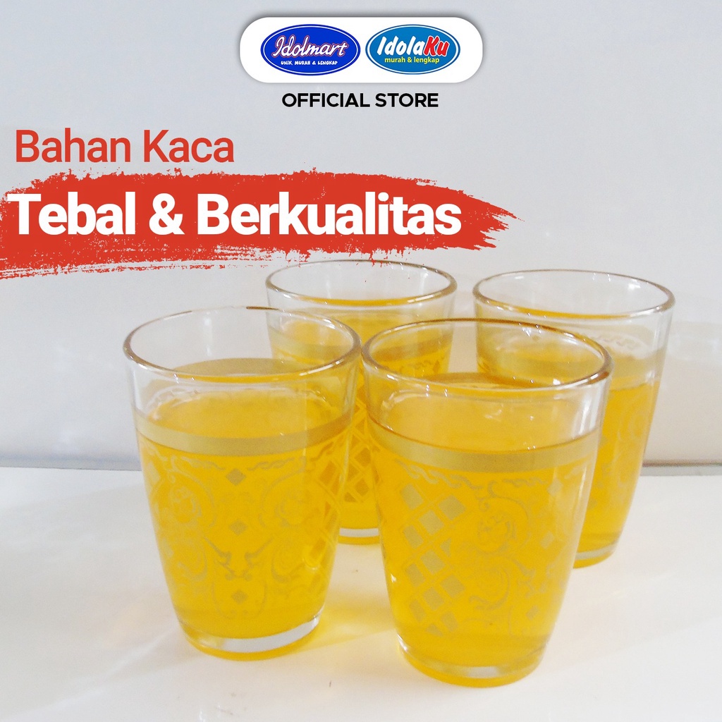 IDOLAKU Teko Set Kaca Kimglass Istanbul 1 Pitcher 4 Gelas