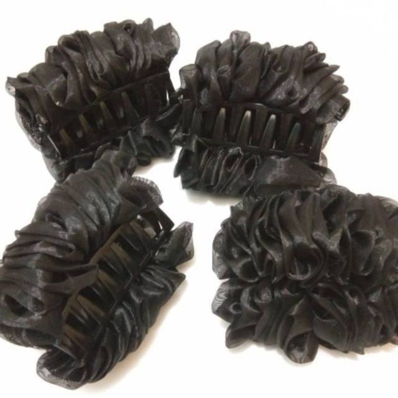 PGA - Jepit Rambut kain / Cepol Hijab Hitam / Jepitan Rambut Cepol Hijab