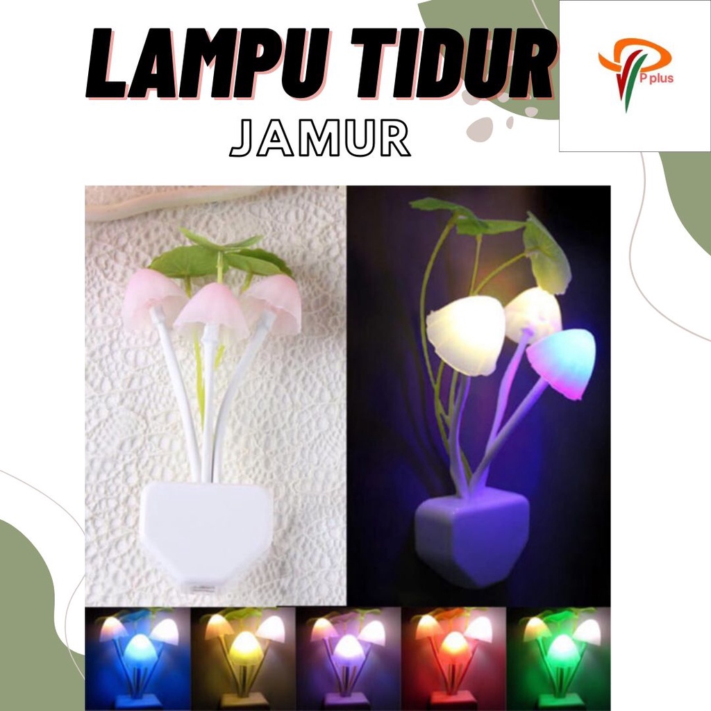 [ Pplus ]Lampu Tidur Jamur Avatar SENSOR CAHAYA / Lampu Tidur LED