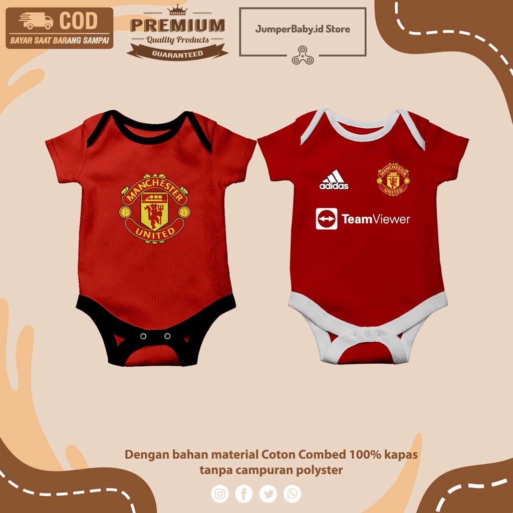 Jumper bayi jamper bayi jumpsuit baby club bola manchester united baju baby baju bayi cowok tema klu