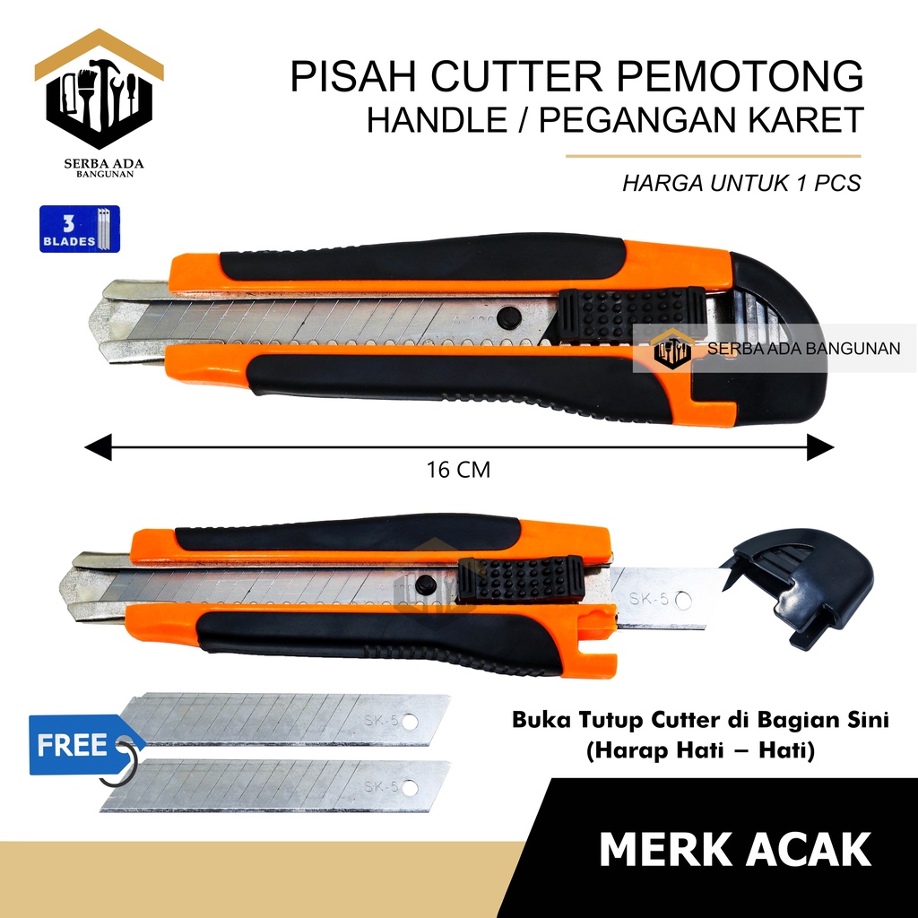 PISAU CUTTER VICO  ( BONUS ISI CUTTER 2BUAH) HIGH QUALITY PISO CUTER KATER TAJAM SUPER HIGH QUALITY