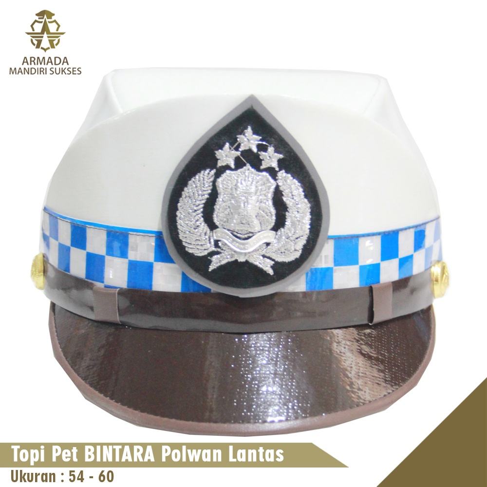 Topi Pet Polantas Polwan Bintara Ciputat - Topi Pet Polantas