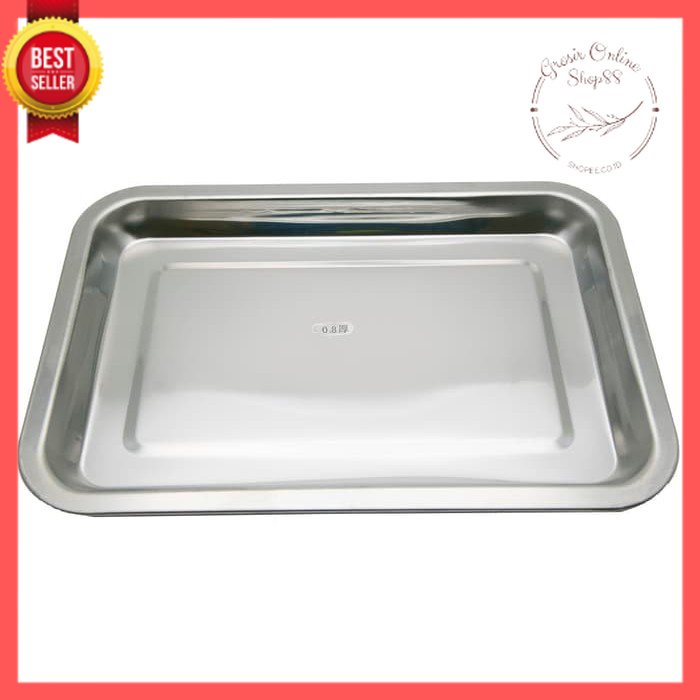 GOS B305 - Nampan stainless persegi / nampan baki stainless / baking tray stainless 32cmx22cm