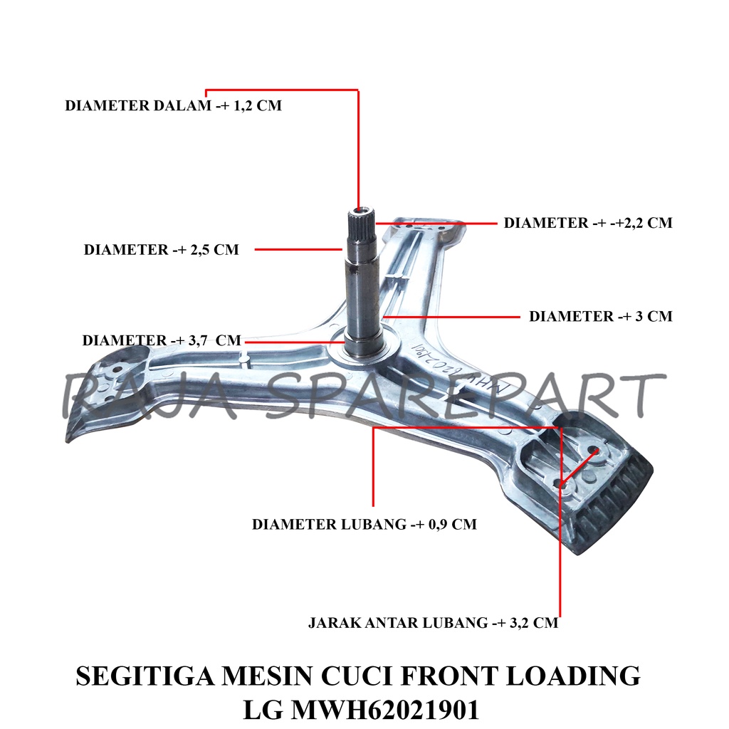 SEGITIGA MESIN CUCI FRONT LOADING LG MWH62021901