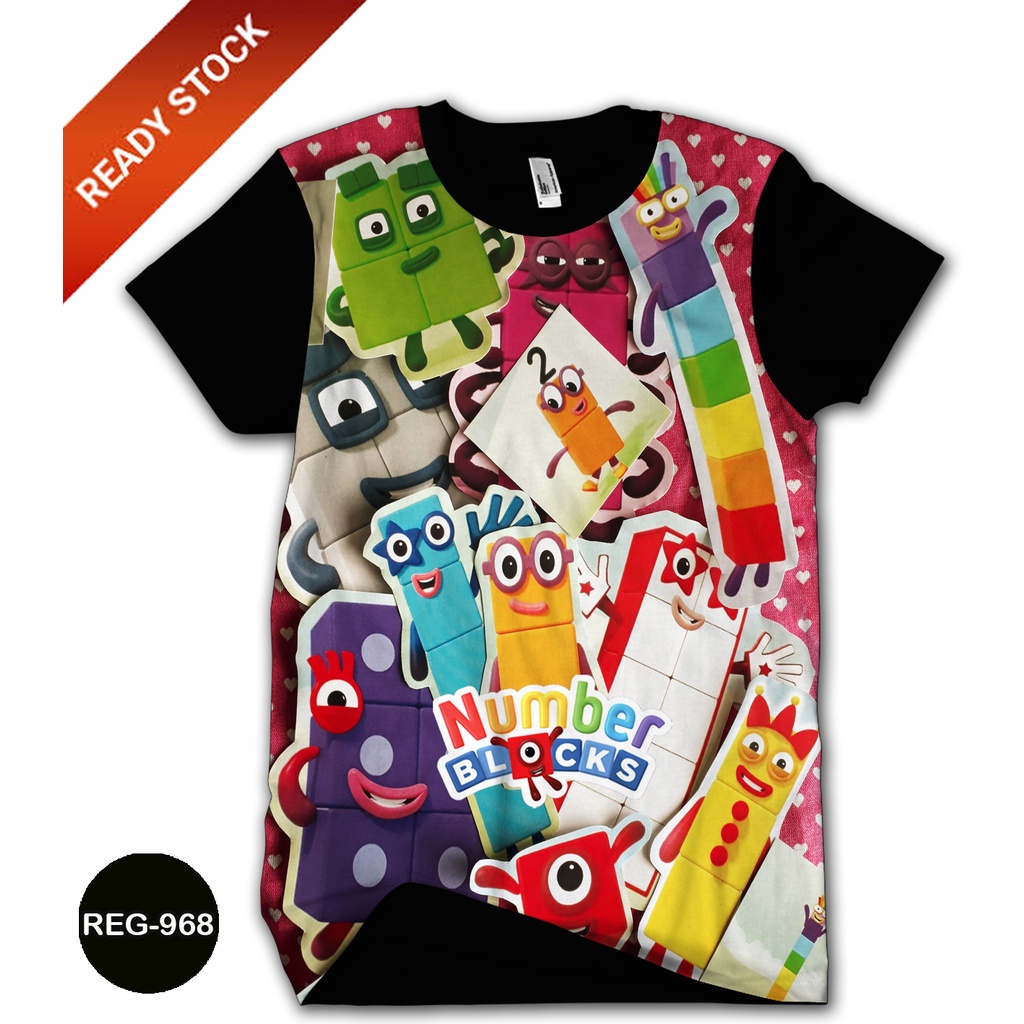 Baju Numberblocks Baju Anak dan Dewasa Numberblocks Series Trend #REG-968